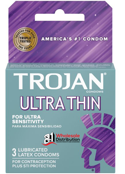 TROJAN ULTRA THIN GREY 6PK