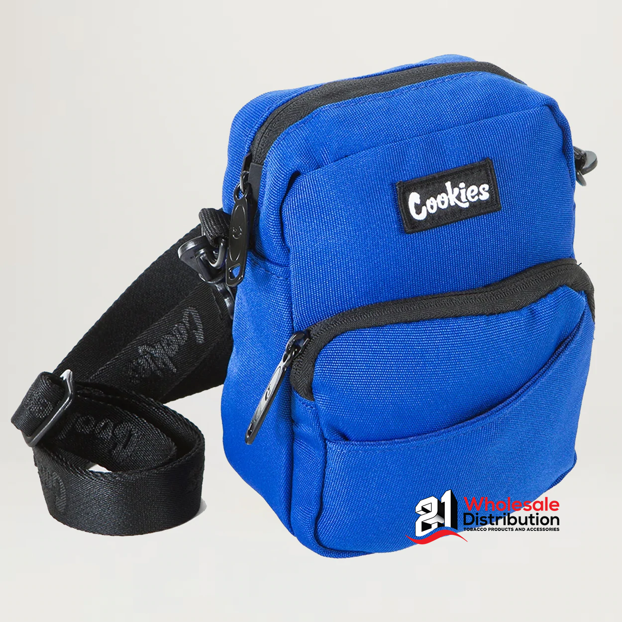 COOKIES SMALL NYLON SHOULDER BAG-ROYAL BLUE