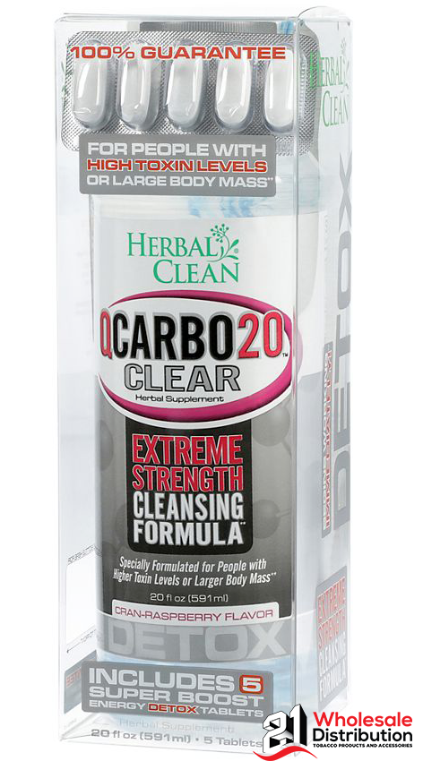 DETOX:Q-Carbo Clear Cran-Raspberry 20 oz