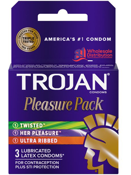 Trojan pleasure pack 3pk