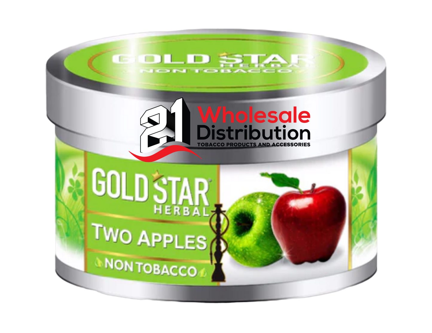 GOLD STAR HERBAL HOOKAH FLAVOR TWO APPLES