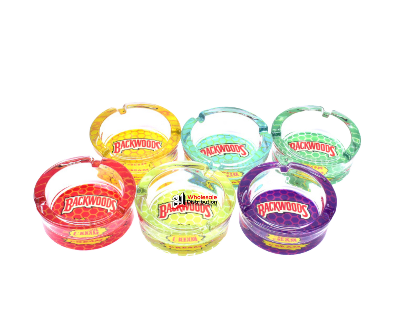 Ashtray Glass Backwoods 6PK