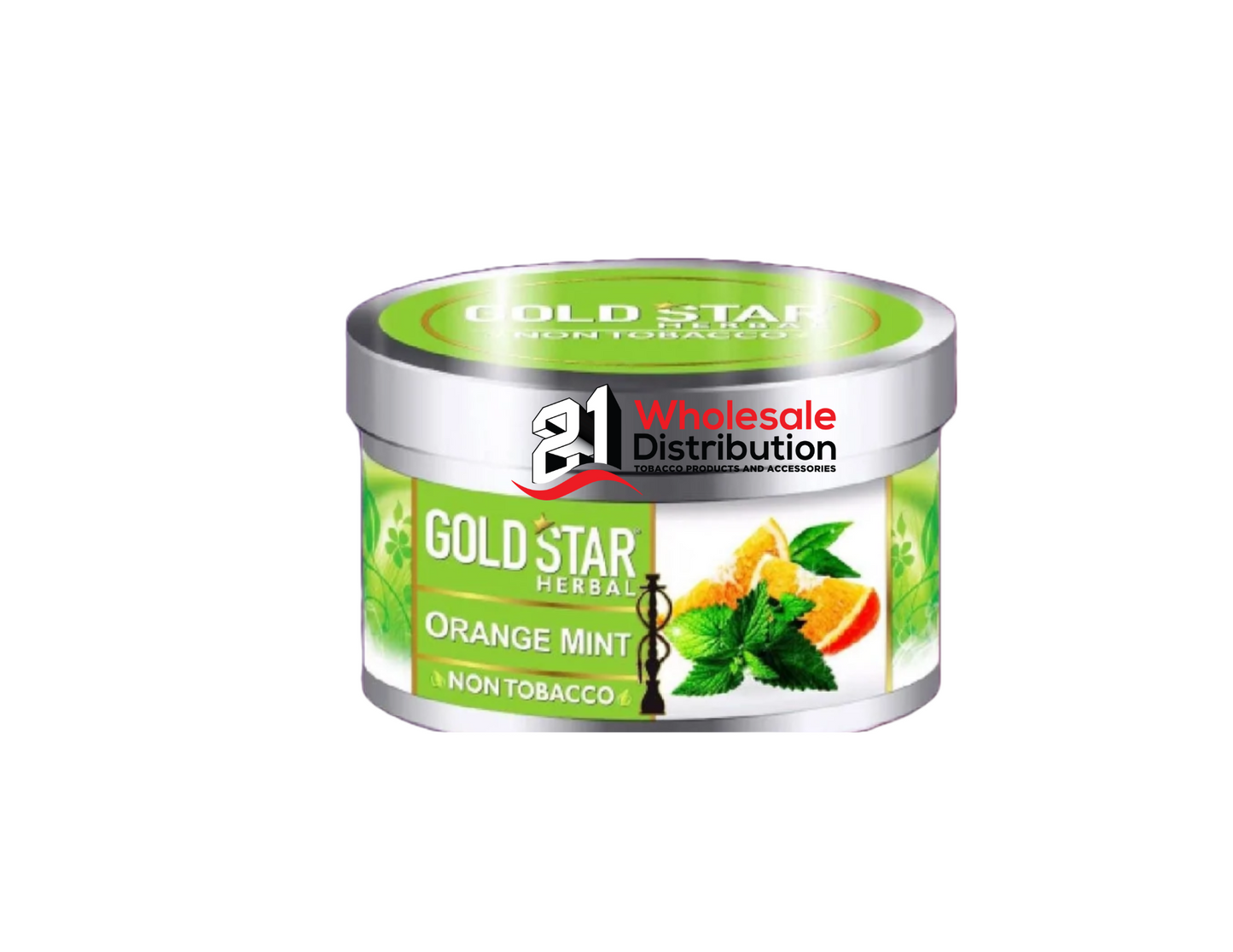 GOLD STAR HERBAL HOOKAH FLAVOR ORANGE MINT