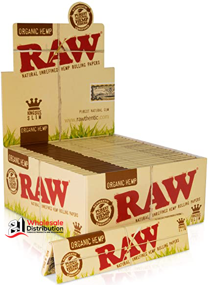 RAW ORGANIC HEMP KING SIZE SLIM - PACK OF 50