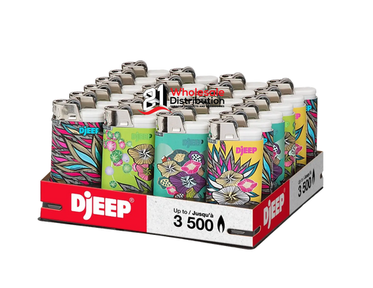 DJEEP Lighters, Textured Metallic, Colorful Unique Lighters (pk24)