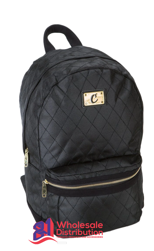 COOKIES V3 QUILTED NYLON WHITH MICRO SUEDE & GOLD TRIM-BLACK