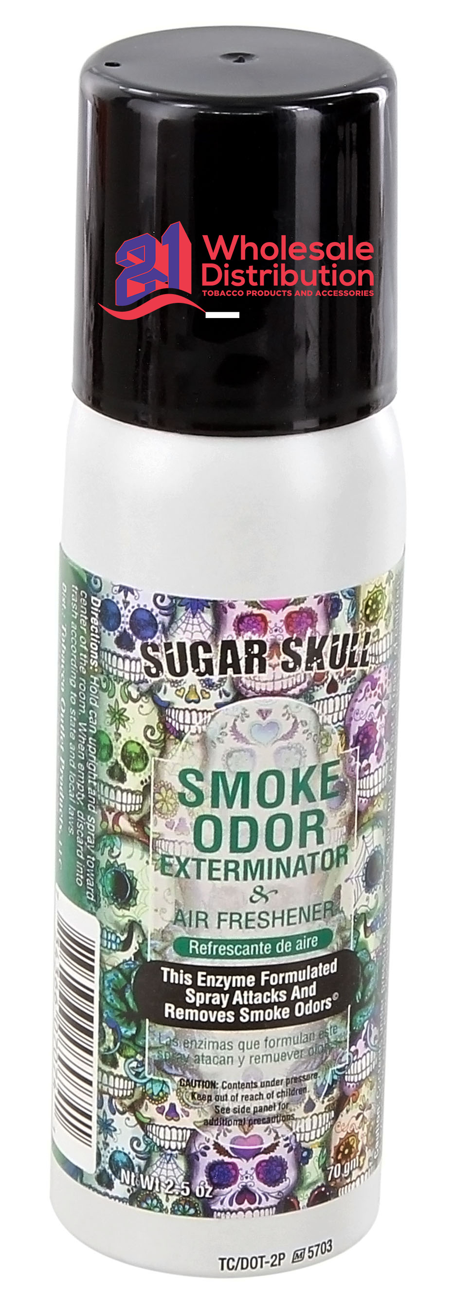 SMOKE ODOR SPRAY-SUGAR SKULL- TOP 2.5oz - UNIT