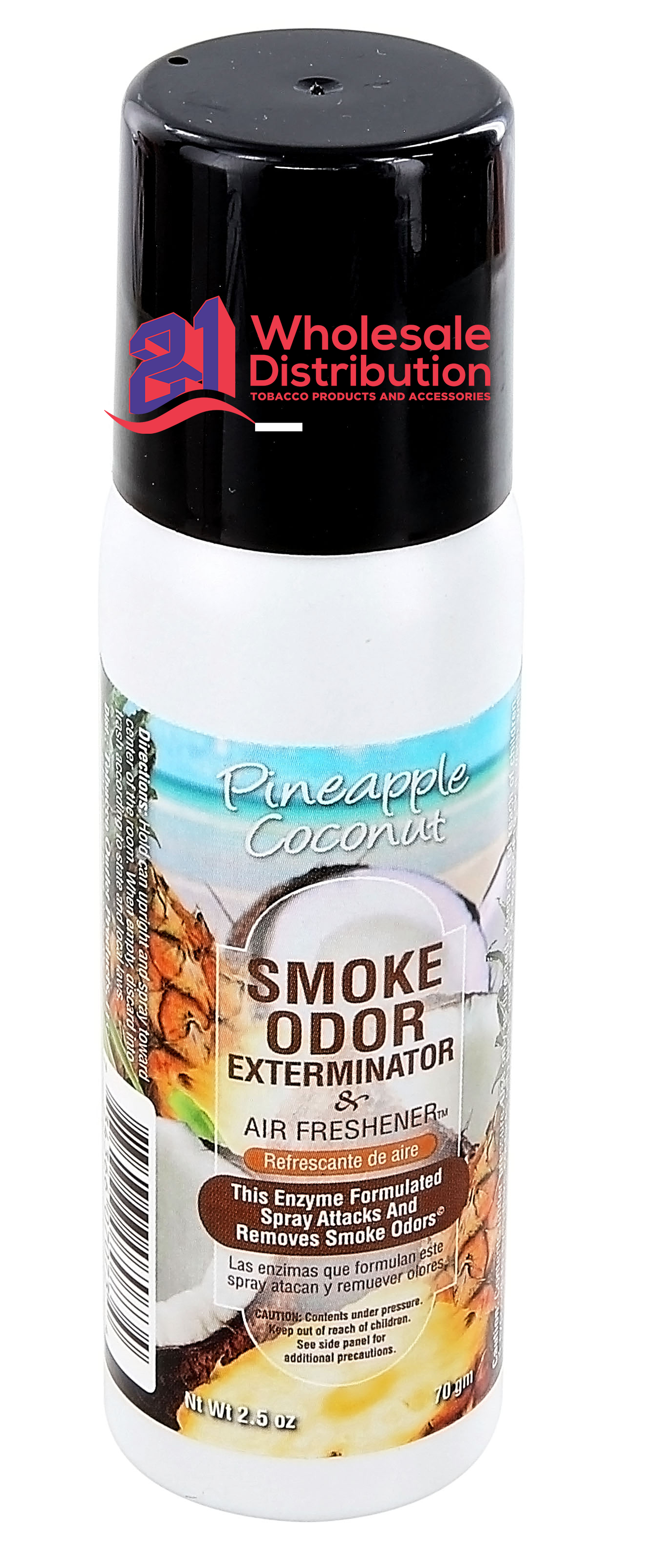 SMOKE ODOR SPRAY-PINEAPPLE COCONUT-TOP 2.5oz-UNIT