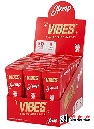 VIBES CONES KING SIZE HEMP 30CT