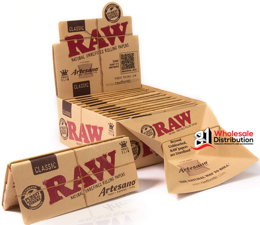 RAW CLASSIC ARTESANO KING SIZE 15 PER BOX