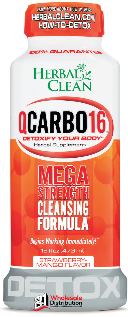 HERBAL CLEAN Q CARBO LIQUID 16OZ-STRAWBERRY MANGO