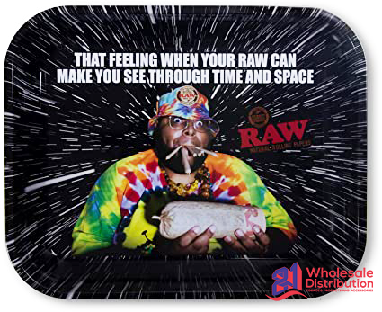 RAW ROLLING TRAY OOPS METAL LARGE