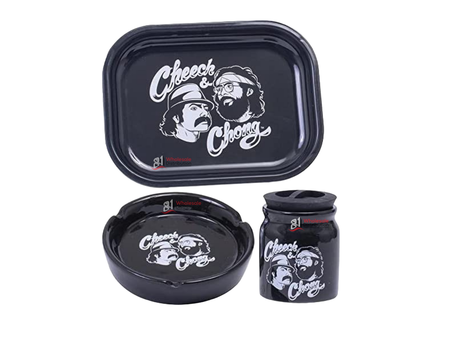 CHEECH & CHONG - 3 PIECE SMOKING ACCESORY SET