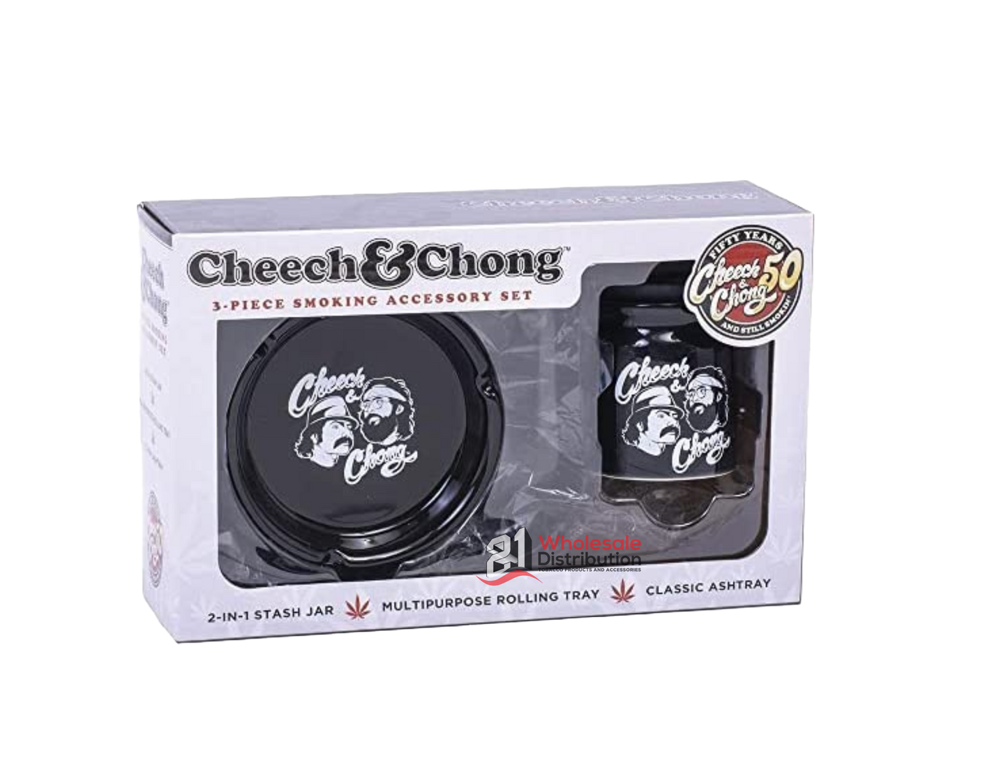 CHEECH & CHONG - 3 PIECE SMOKING ACCESORY SET