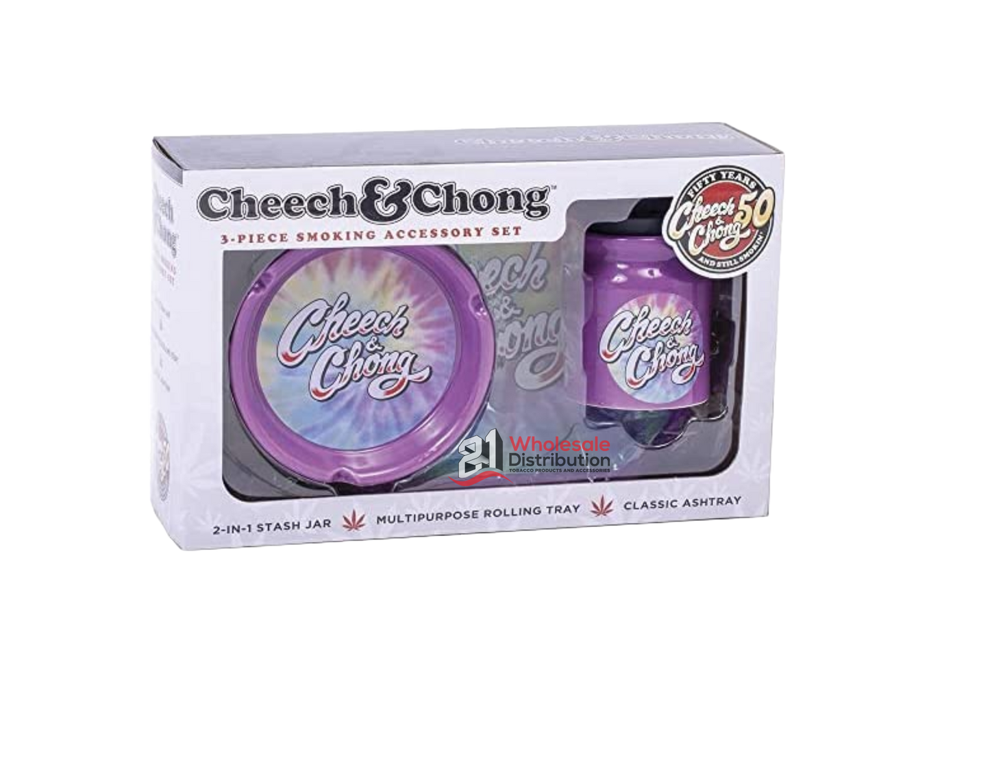 CHEECH & CHONG - 3 PIECE SMOKING ACCESORY SET