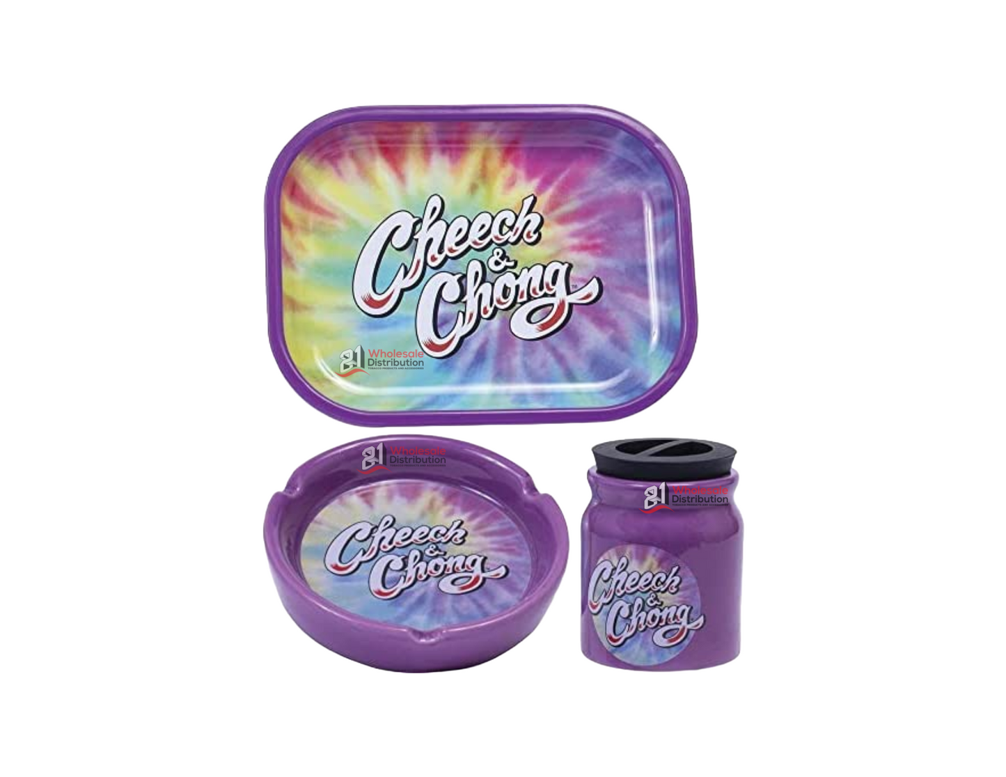 CHEECH & CHONG - 3 PIECE SMOKING ACCESORY SET