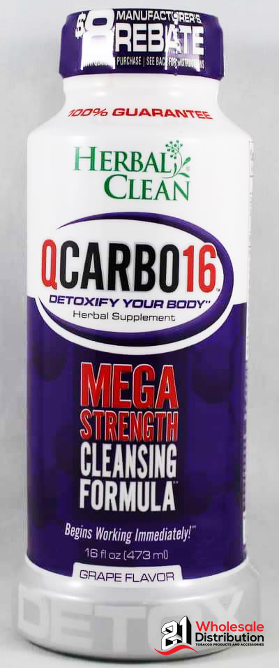 HERBAL CLEAN Q CARBO LIQUID 16OZ-GRAPE