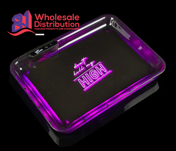 DONT' KILL MY HIGH LED ROLLING TRAY- BLACK & PINK