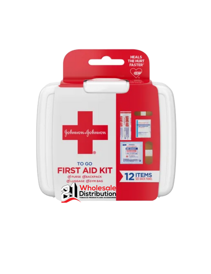 Johnson & Johnson TO GO FIRST AID KIT 12 Items