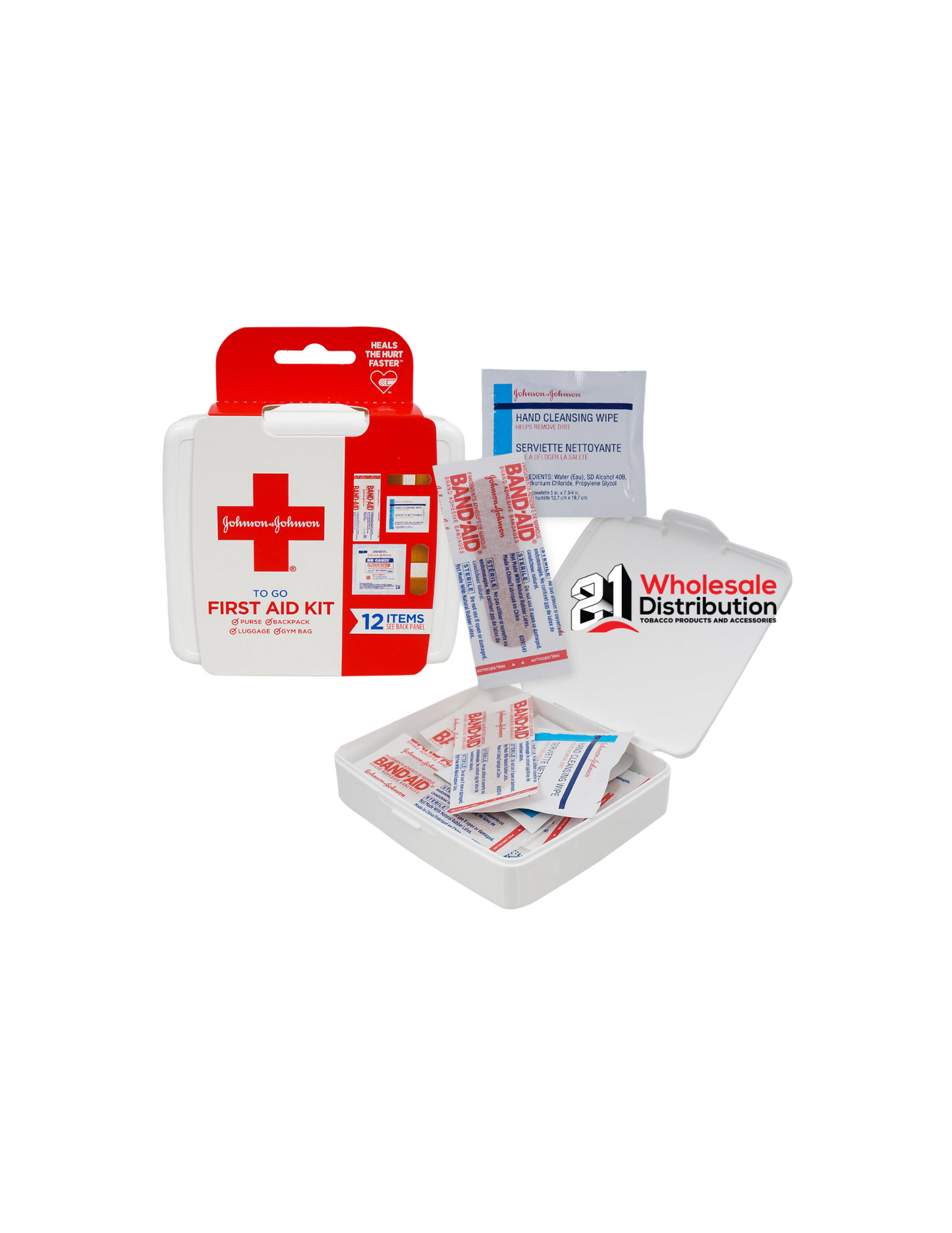 Johnson & Johnson TO GO FIRST AID KIT 12 Items