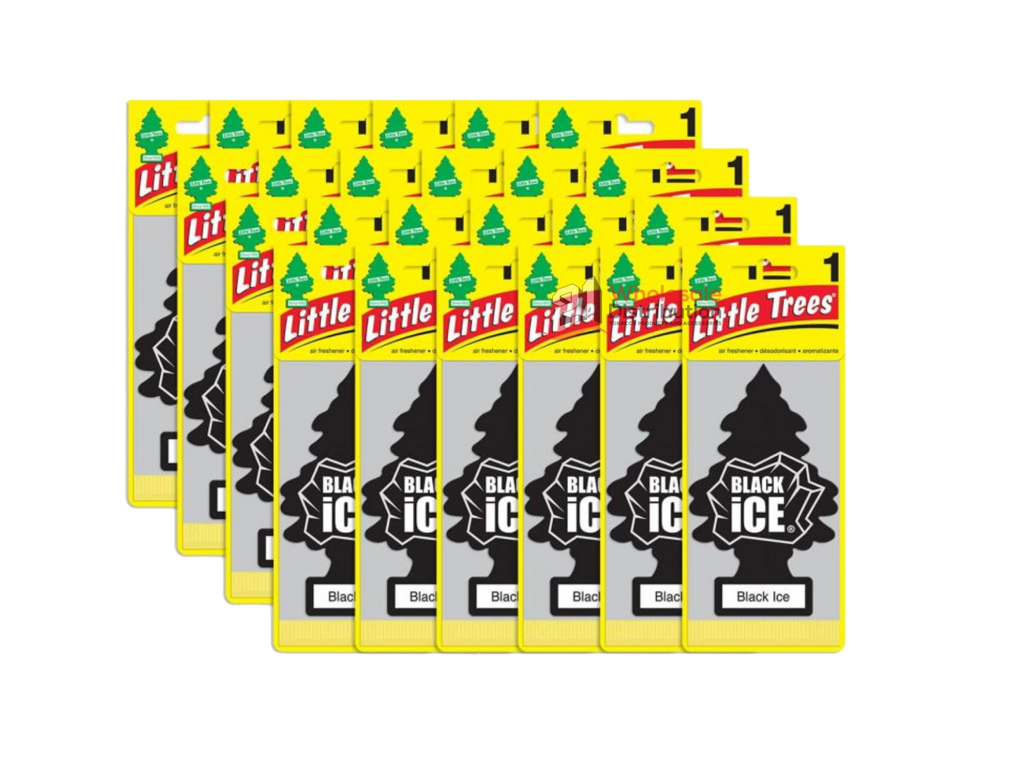 LITTLE TREES Car Air Freshener Black Ice (24pack)