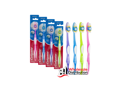 Colgate Extra Clean Toothbrush - Medium, Assorted (pack6pcs)