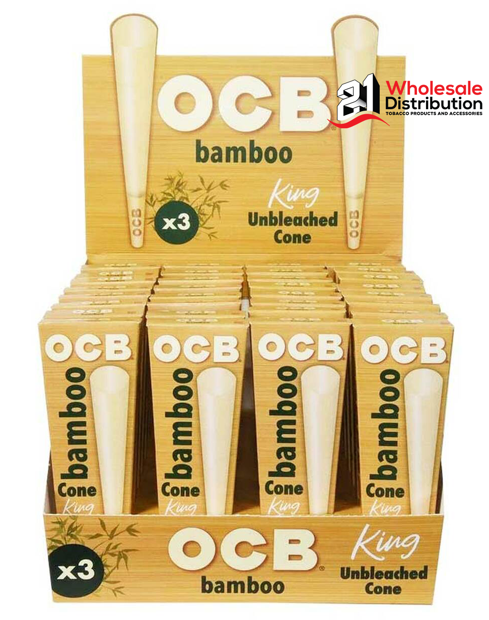 BAMBOO OCB CONE KING SIZE 3PCK