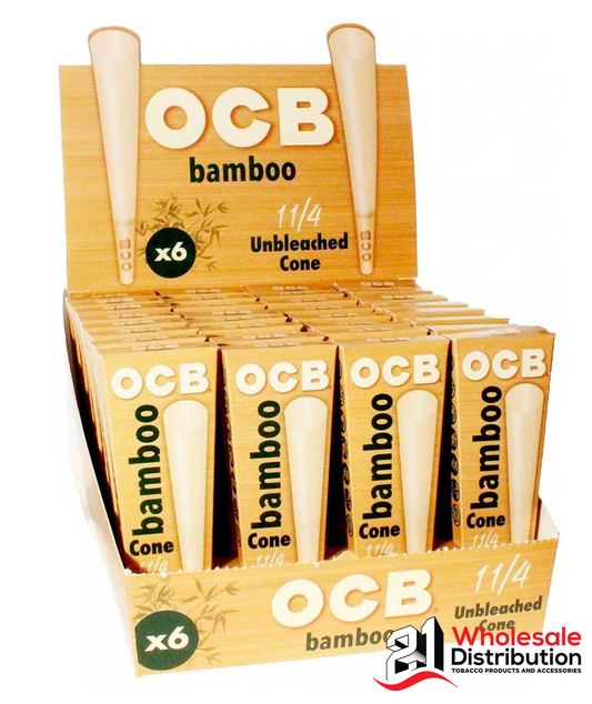 BAMBOO OCB CONE 1 1/4 6PCK