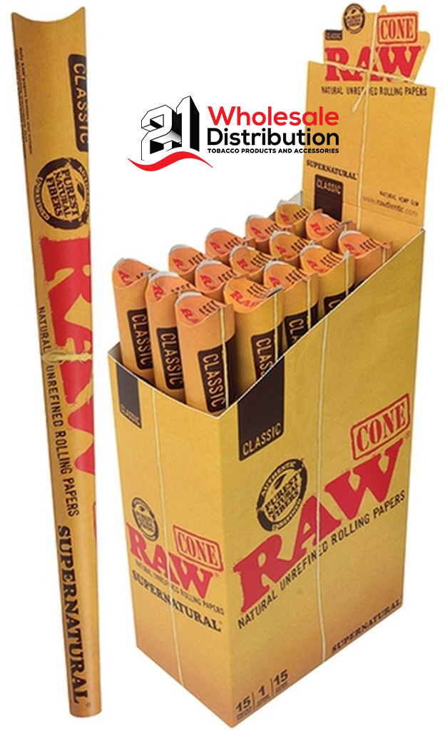 RAW CONE SUPER NATURAL 15PK