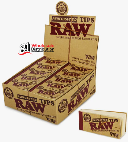 RAW PERFORATED WIDE TIPS 50CT