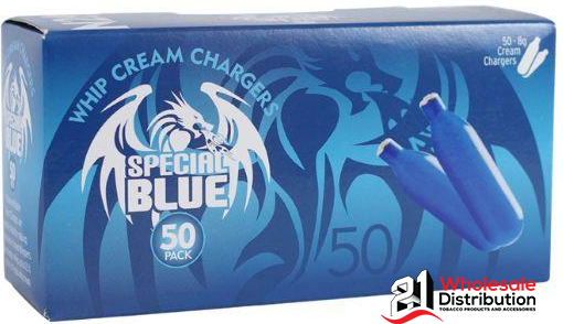 SPECIAL BLUE CREAM CHARGERS 50PACK