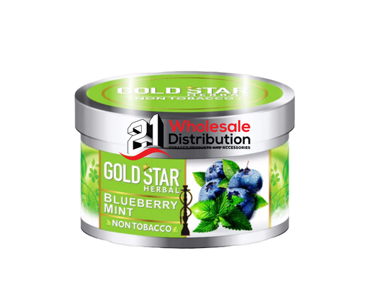 GOLD STAR HERBAL HOOKAH FLAVOR BLUEBERRY MINT