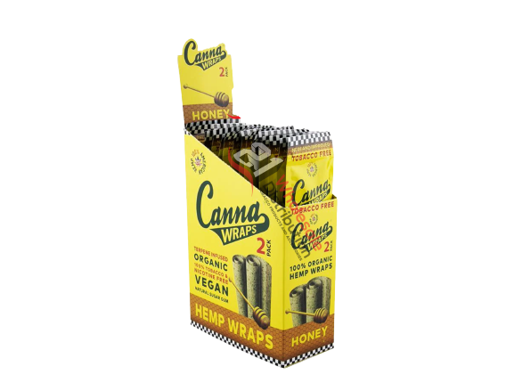 Canna Wrap 24 pouches HONEY 100% organic wraps