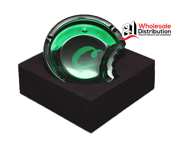 Cookies C-Bite Glass Ashtray Green