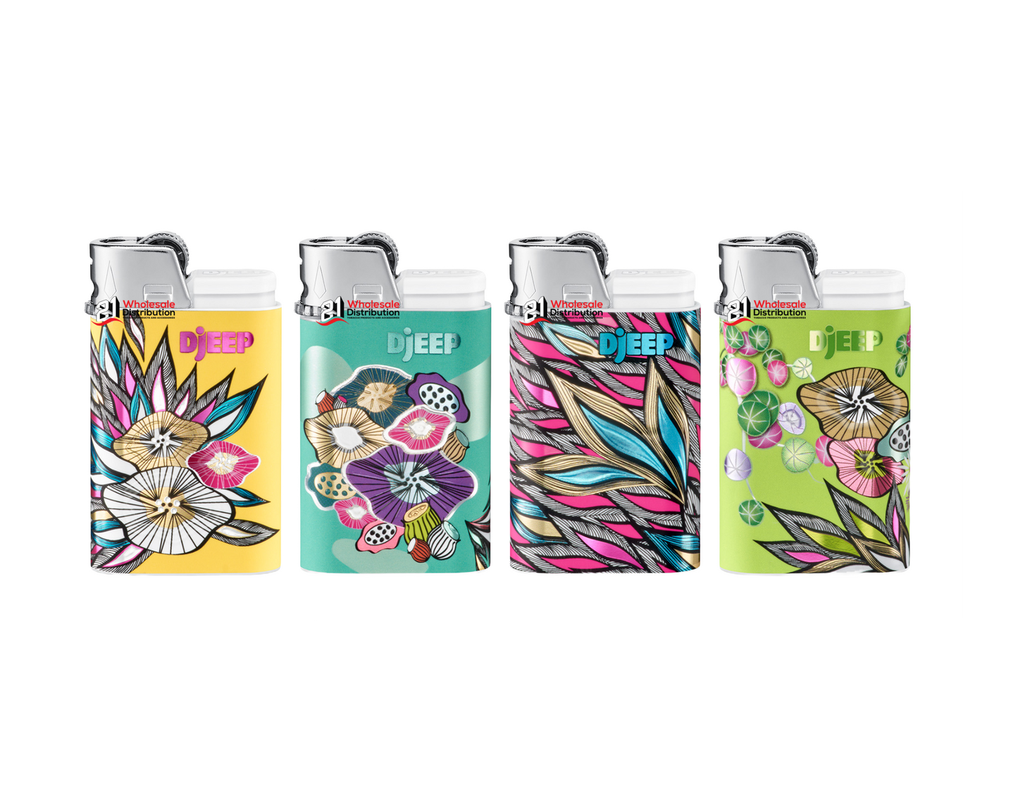 DJEEP Lighters, Textured Metallic, Colorful Unique Lighters (pk24)