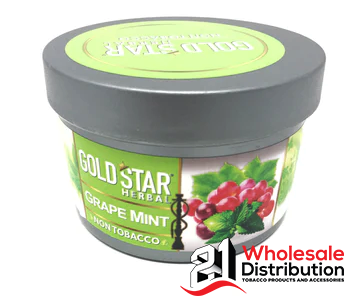 GOLD STAR HERBAL  HOOKAH FLAVOR GRAPE MINT