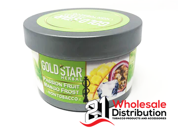 GOLD STAR HERBAL HOOKAH FLAVOR  PASSION FRUIT MANGO FROST