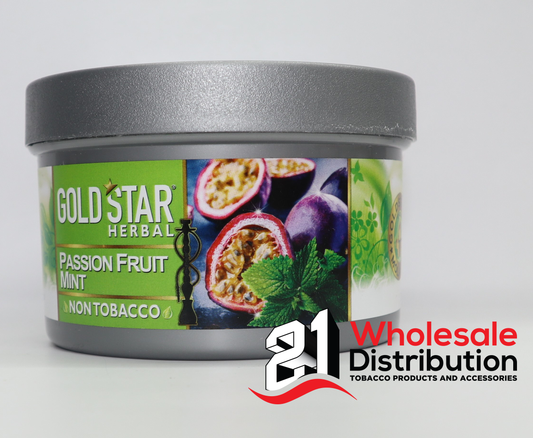 GOLD STAR HERBAL HOOKAH FLAVOR PASSION FRUIT MINT