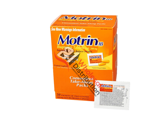 Motrin Ibuprofen Pain Reliever Full Box 50x Packets (each)