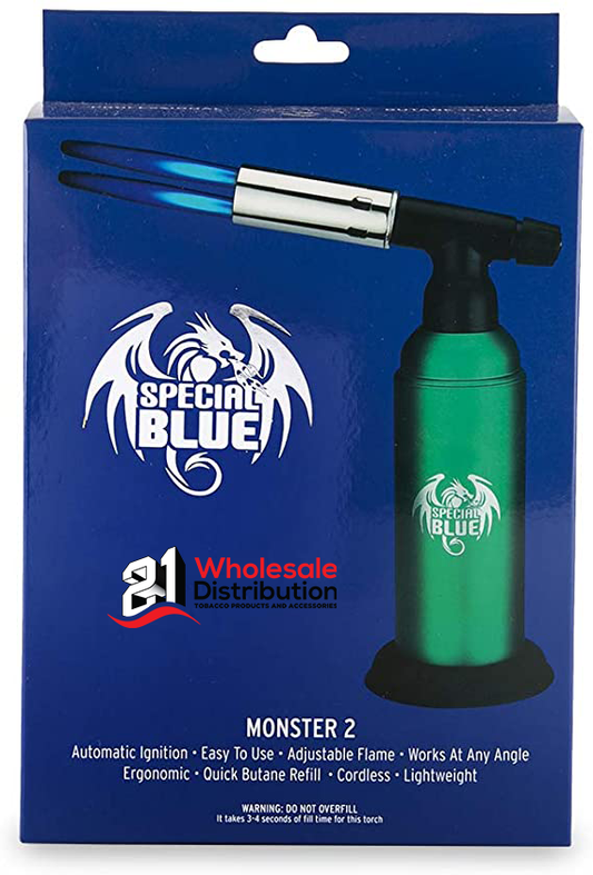 MONSTER TORCH GREEN DOUBLE FLAME MD104GR