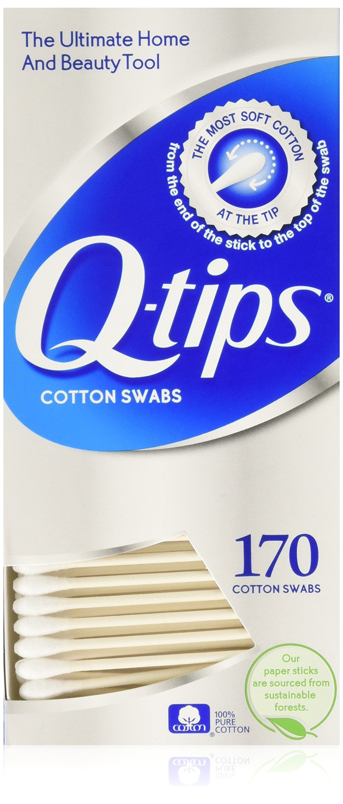 Q-tips Swabs 170 Each (Pack of 6)