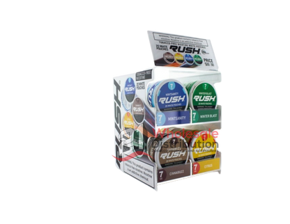 RUSH non-tobacco oral nicotine pouches DISPLAY