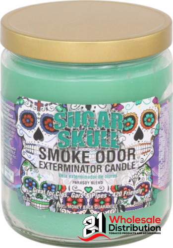 SMOKE ODOR CANDLE SUGAR SKULL