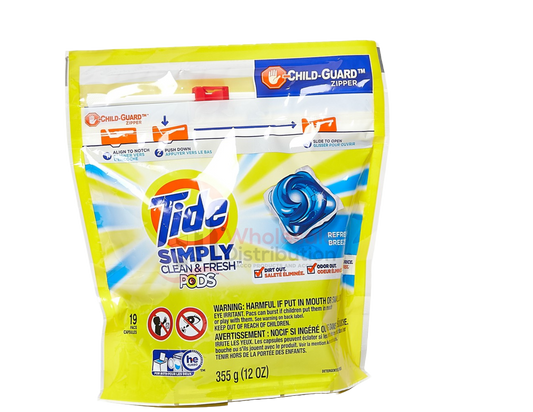 Tide PODS Simply Laundry Detergent 19 case (each)