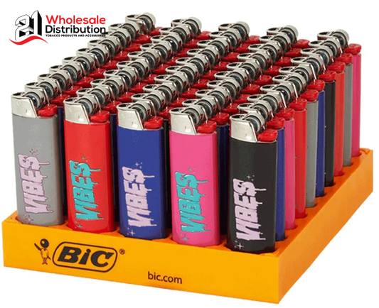 LIGHTER:VIBES BIC MIXED LIGHTERS-50 PACK